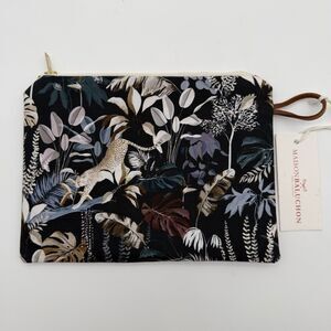 Maison Baluchon Jungle No 19 Pouch Cosmetic Bag 4x6 Handmade In France NWT
